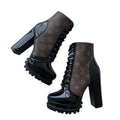 LV Lace Up High Boots